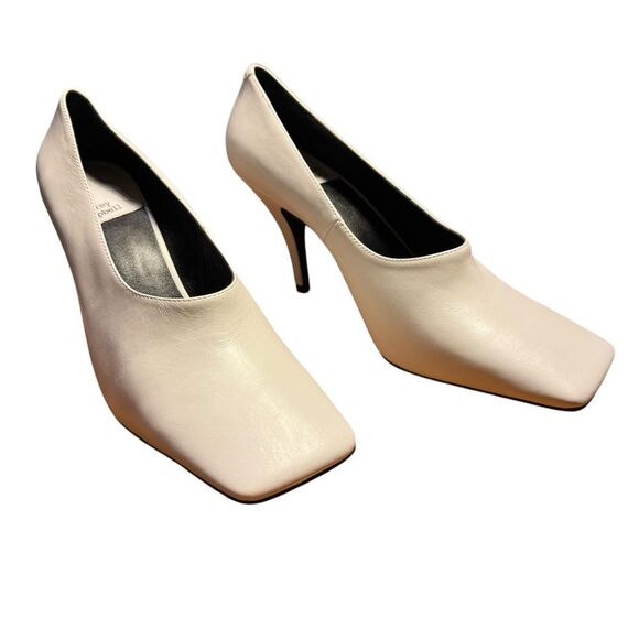 Jeffrey Campbell Women's Natalya Square Toe Pumps White Size 7.5 - Picture 6 of 8